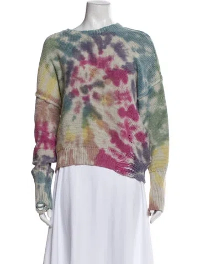 Pre-owned Nsf Printed Bateau Neckline Sweater In Multi