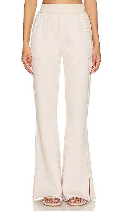 Nsf Rusty Side Slit Flair Trouser In Naturale