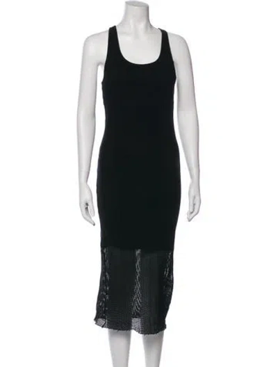 Pre-owned Nsf Scoop Neck Knee-length Dress In Black