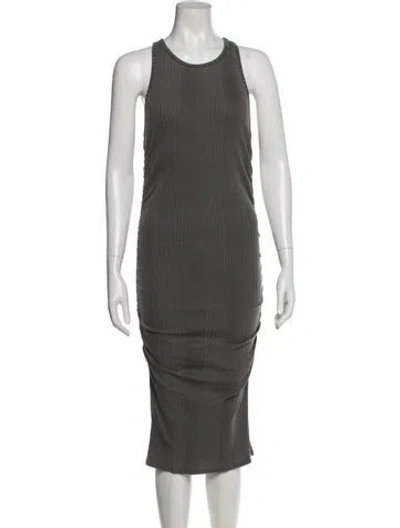 Pre-owned Nsf Scoop Neck Knee-length Dress In Gray