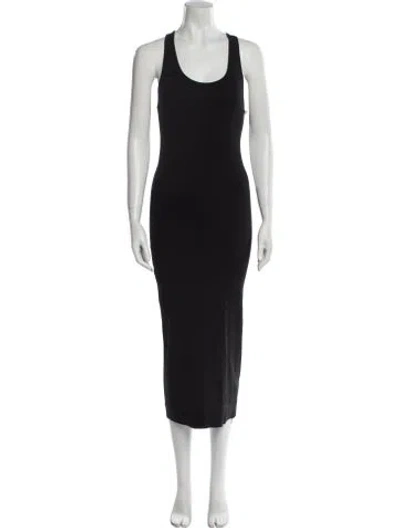 Pre-owned Nsf Scoop Neck Long Dress In Black
