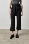 Nsf Shailey Paperbag Waist Pant In Faded Black