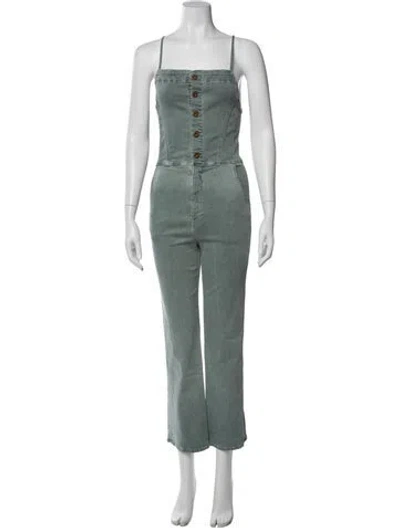 Pre-owned Nsf Square Neckline Jumpsuit In Green