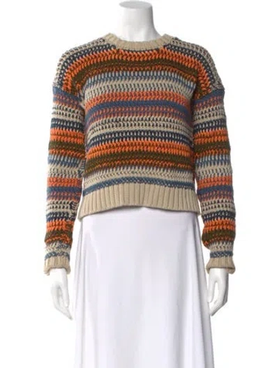 Pre-owned Nsf Striped Crew Neck Sweater In Blue