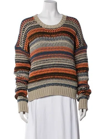 Pre-owned Nsf Striped Crew Neck Sweater In Blue