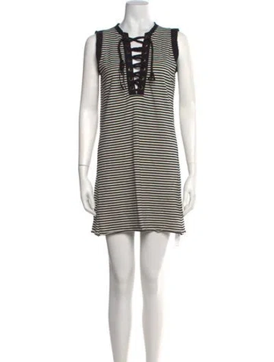 Pre-owned Nsf Striped Mini Dress In Multi