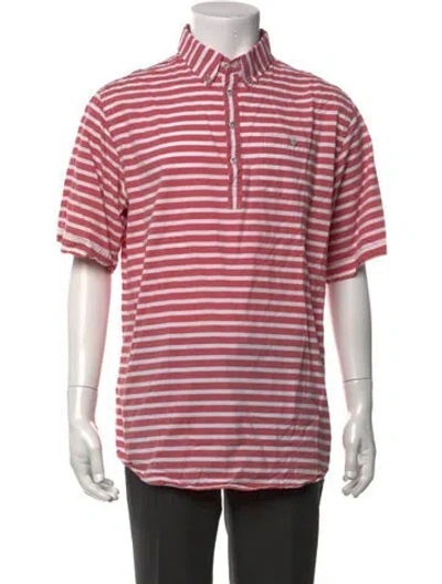 Pre-owned Nsf Striped Short Sleeve Shirt In Pink
