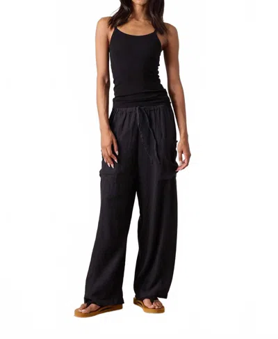 Nsf Sydney Wide Leg Drawstring Pants In Black