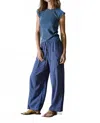 Nsf Sydney Wide Leg Drawstring Pants In Indigo In Blue