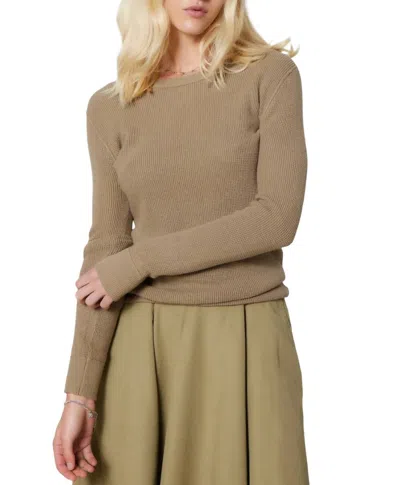 Nsf Taj Thermal Sweater In Olive In Green