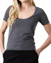 Nsf Tally Short Sleeve Tee In Faded Black In Black