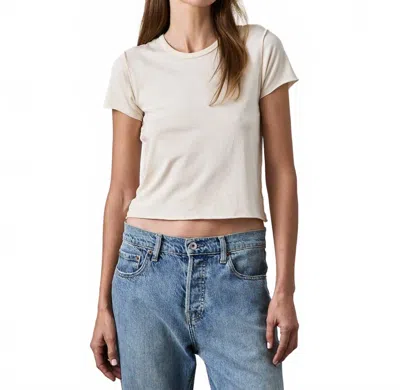 Nsf Tara Fitted Shrunken Crew T-shirt In Ivory In White