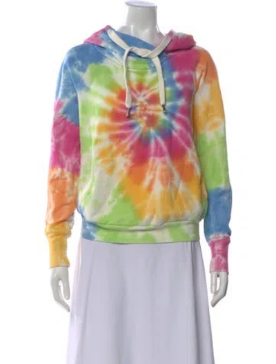 Pre-owned Nsf Tie-dye Print Crew Neck Sweater In Green