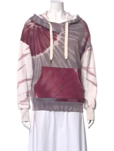 Pre-owned Nsf Tie-dye Print Crew Neck Sweater In Pink