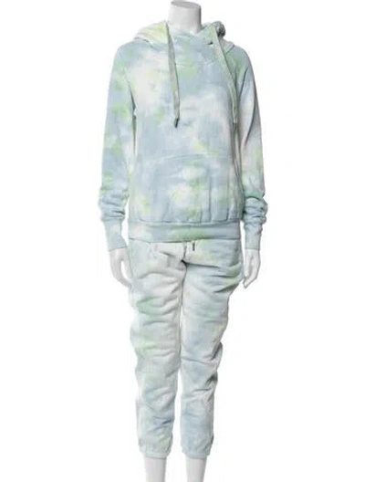 Pre-owned Nsf Tie-dye Print Pant Set In Blue
