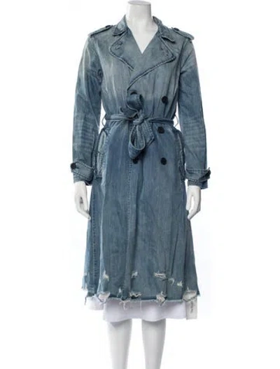 Pre-owned Nsf Trench Coat In Blue