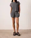 Nsf Tucker Jersey Lined Mesh Short In Faded Black In Gray