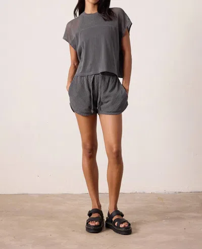 Nsf Tucker Jersey Lined Mesh Short In Faded Black In Gray