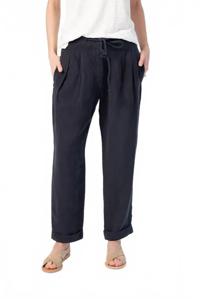 Nsf Viola Pleated Trouser Pant In Midnight In Blue