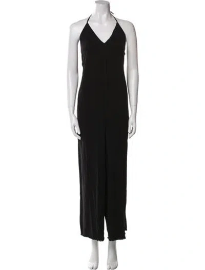 Pre-owned Nsf V-neck Jumpsuit In Black