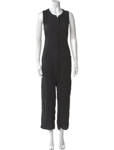 Pre-owned Nsf V-neck Jumpsuit In Black