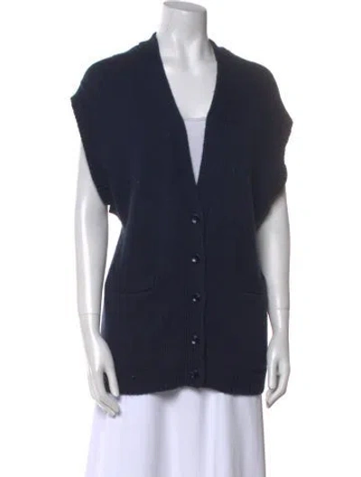 Pre-owned Nsf V-neck Sweater In Blue