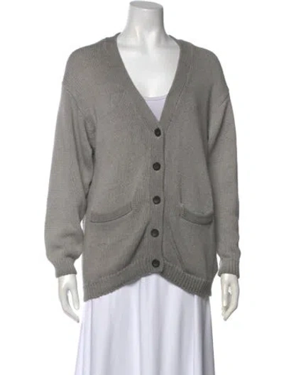 Pre-owned Nsf V-neck Sweater In Gray