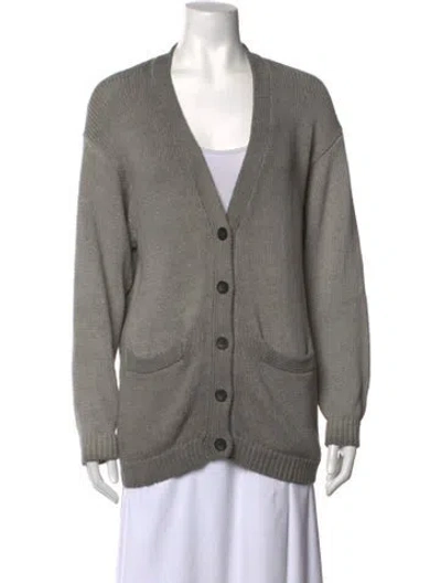 Pre-owned Nsf V-neck Sweater In Grey