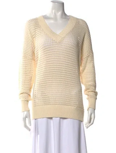 Pre-owned Nsf V-neck Sweater In Neutrals