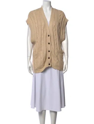 Pre-owned Nsf V-neck Sweater In Neutrals