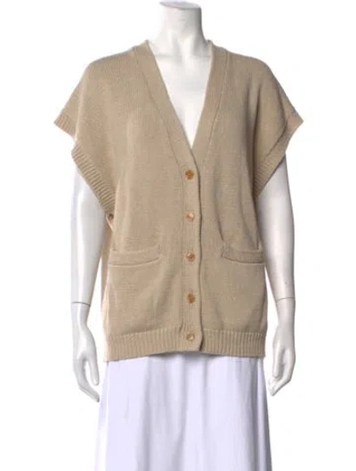 Pre-owned Nsf V-neck Sweater In Neutrals