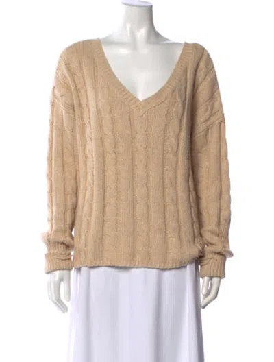 Pre-owned Nsf V-neck Sweater In Neutrals