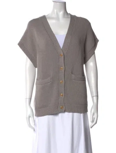 Pre-owned Nsf V-neck Sweater W/ Tags In Gray