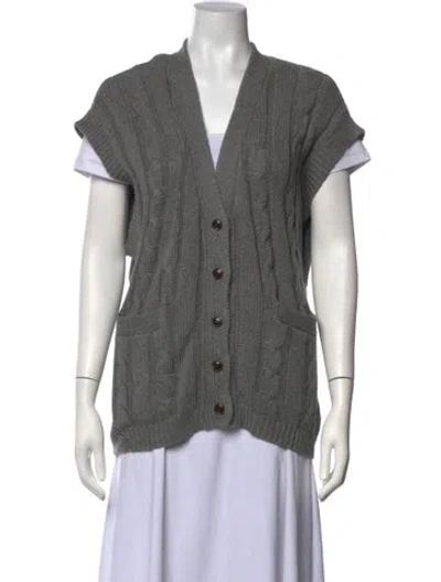 Pre-owned Nsf V-neck Sweater W/ Tags In Grey