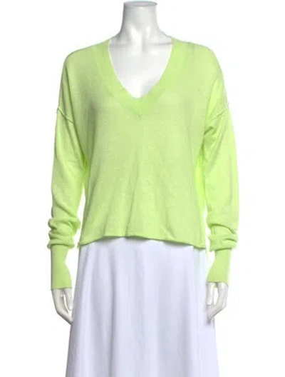 Pre-owned Nsf V-neck Sweater W/ Tags In Yellow