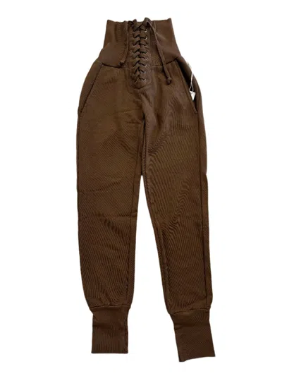 Nsf Women's Maren Corset Waist Sweatpants In Brindle In Brown
