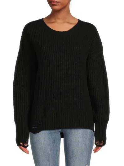 Nsf Women's Ross Chunky Ribbed Wool Blend Sweater In Adobe