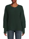 Nsf Women's Ross Chunky Ribbed Wool Blend Sweater In Forest