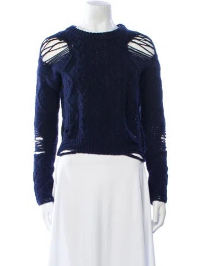 Pre-owned Nsf Wool Crew Neck Sweater In Blue