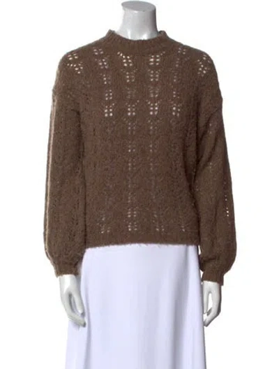 Pre-owned Nsf Wool Crew Neck Sweater In Brown