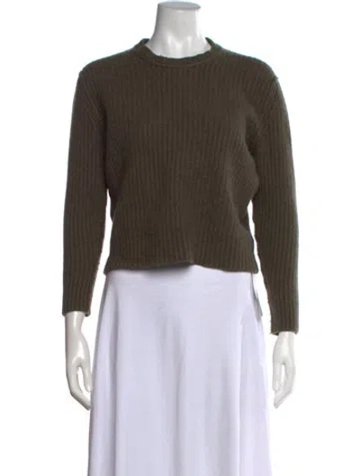 Pre-owned Nsf Wool Crew Neck Sweater In Green