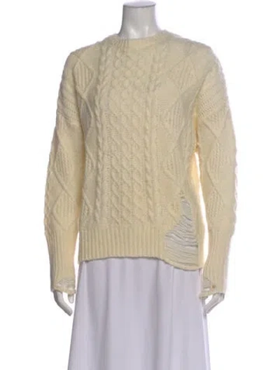 Pre-owned Nsf Wool Crew Neck Sweater In Neutral