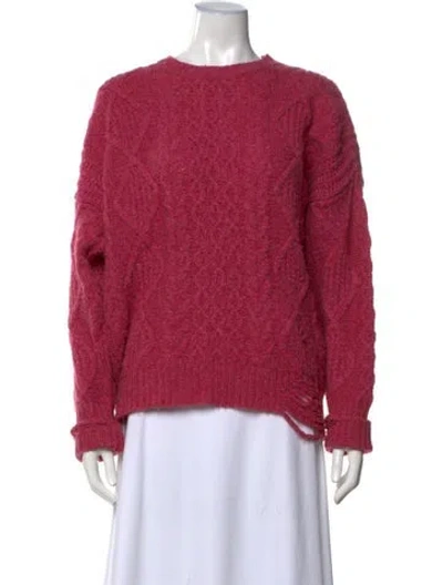 Pre-owned Nsf Wool Patterned Sweater In Pink