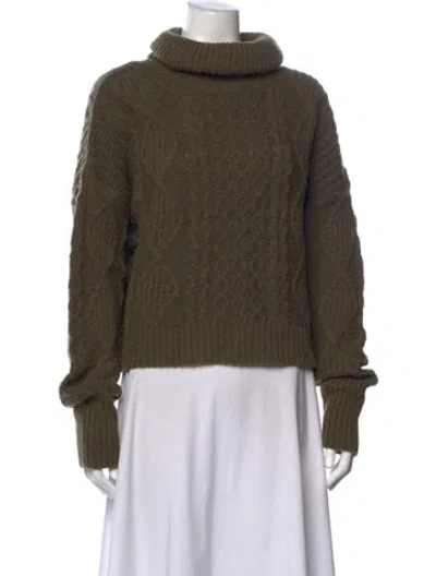Pre-owned Nsf Wool Turtleneck Sweater In Green