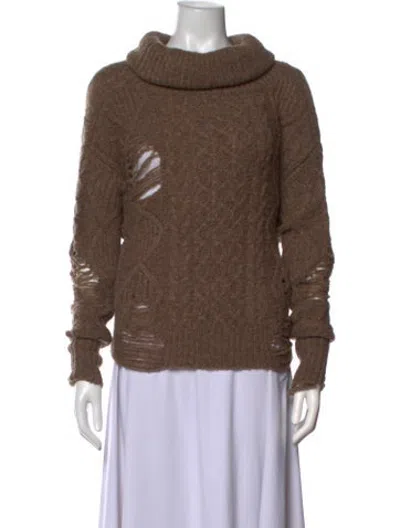 Pre-owned Nsf Wool Turtleneck Sweater In Neutrals