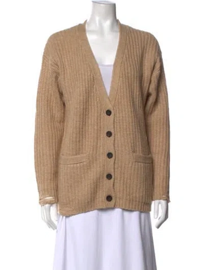 Pre-owned Nsf Wool V-neck Sweater In Neutral