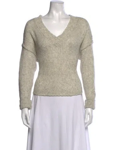 Pre-owned Nsf Wool V-neck Sweater In Neutrals