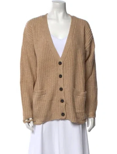 Pre-owned Nsf Wool V-neck Sweater W/ Tags In Neutral