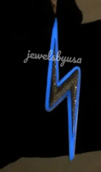 Pre-owned Nsg Glowing In Dark 1.8 Ct Round D/vvs Moissanite Men's Custom Pendant 925 Silver In White