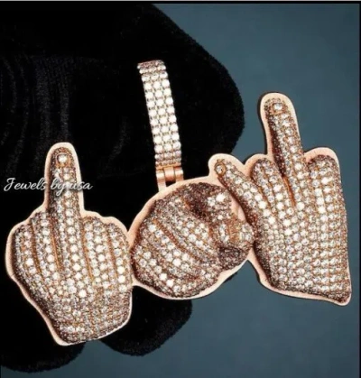 Pre-owned Nsg Mens Flooded Icy Vvs Moissanite Custom Sign Rapper Pendant Free Gift 925 Silver In White